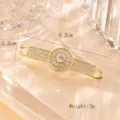 Copper micro-set zircon double hanging wrist tag DIY bracelet necklace jewelry accessory. - Round Micro-Pave Style (01)