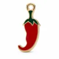 Colgante Charm de Chile Rojo de Aleación Esmaltada para Pulsera Collar y Joyería DIY - Estilo Chile Rojo (PJC-墨西哥狂欢节-7)