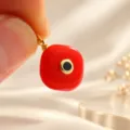 Rode snoep stijl hanger sieraden detail, stijlvol DIY accessoire voor een mooie ketting. - 1 Stuk / Rood (06)