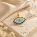 Exquisite 18K gold plated copper evil eye pendant with sparkling cubic zirconia stones. - Multicolor Eye Style (11)