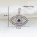 Exquisite evil eye pendant featuring sparkling cubic zirconia for daily elegant wear. - Full Pave Dark Gemstone Eye Style (14)
