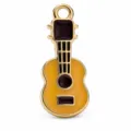 DIY colgante dije de guitarra de esmalte de aleación para pulsera collar joyería artesanal - Estilo Guitarra Amarilla y Negra (PJC-墨西哥狂欢节-10)