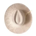 Beige suede western cowboy hat with laser-engraved pumpkin pattern, large brim festival hat - M (56-58cm) / Beige