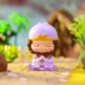 Cute resin mini cartoon figurine car ornament desktop decor micro landscape prayer monk statue - B21 Shaseng