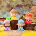 Cute cartoon mini resin Journey to the West figurine set car interior decoration. - B21 Set of 4