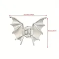 Pince a cheveux chauve-souris en metal gothique argent accessoires de mode 10.5cm - Chauve-souris Argent
