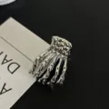 Pince a cheveux squelette metal punk gothique, accessoire cheveux halloween argent pour femme. - Argent