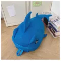 Blue shark backpack cute cartoon school bag stylish animal shaped daypack for students kids - Blue