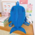 Niedlicher blauer Wal Rucksack für Schule und Reisen, kreatives Tier Design Schultasche. - Blau