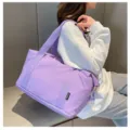 Leichte große violette Reisetasche für Kurztrip Fitness Handtasche erweiterbar - Lila