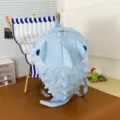 Niedlicher Sternen-Cartoon-Haifisch-Kugelfisch-Rucksack lässiger, stilvoller Tagesrucksack - Blau
