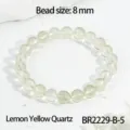 Kralenarmband van gele kwarts 8mm elastische edelsteen sieraden voor dames dagelijks - Ronde Kraal Elastische Stijl / 8mm / Citroengele Kwarts