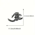 Pince à cheveux araignée en métal gothique pour femme, accessoire punk, 11.3cm. - Grande Araignée Noir