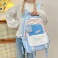 Sac à dos scolaire multi-poches style doux pour filles mignon cartable étudiant sac de loisirs - Sac à dos / Bleu