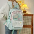 Sac à dos d'étudiant vert menthe mignon sac d'école pour filles grande capacité fourre-tout - Sac à dos / Vert