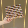 Lussuosa borsa da sera con strass multicolore da donna pochette cristallo elegante - Argento