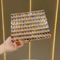 Borsa a mano da sera di lusso con strass da donna, borsa quadrata in cristallo scintillante. - Oro