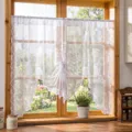White French floral lace café curtain, vintage short window curtain for kitchen and home decor. - 150*100cm (135g) / White