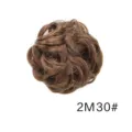 Chignon sintetico riccio scrunchies capelli finti marroni per donne elegante acconciatura chic - #2/30