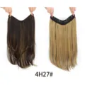 U-vormige haarverlenging clip in synthetisch haarstuk lang stijl met highlights - #4H27