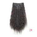 Synthetische clip-in hairextensions, lange golvende krullende haarstukken in kleur 2# - 2#