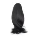 Schwarze kurze Klammer-Pferdeschwanz-Haarverlängerung Kunsthaar für Damen Alltag Look - Natürliches Schwarz