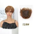 Kurzes braunes Haarteil für Damen, künstliches Scheitel-Haarteil mit Clips für dünnes Haar. - 12B#