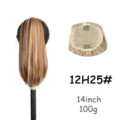 Extension de cheveux queue de cheval raide cordon 14 pouces 100g couleur 12H25# - Couleur 12H25#
