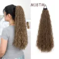 Matte synthetische lockige Pferdeschwanzverlängerung mit elastischem Band für einfaches Tragen. - M18T#