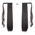 Extension de cabello de cola de caballo sintetica envolvente pelo liso largo color 4 - 4# Liso