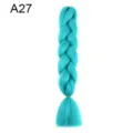 Synthetic jumbo braiding hair extension in bright cyan color for trendy creative hairstyles - A27