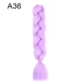 Synthetic jumbo braid hair extension purple color wig piece for daily styling braiding - A36