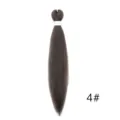 Detailed view of synthetic braiding hair extension, 20-inch low temperature fiber, 4# color. - Medium Brown