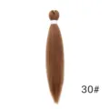 20 Inch Synthetic Braiding Hair Pre Stretched Crochet Braid Low Temperature 30# - Light Brown #30