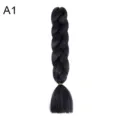 Synthetic black hair braid extension, perfect for stylish braiding and daily hair styling looks. - A1