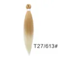 Ombre synthetic braiding hair extension 20 inch blonde T27 613 for DIY braids and dreads. - Ombre Blonde