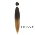 20 inch ombre synthetic braiding hair extension, Easy braid low temperature fiber for box braids. - Ombre Black Blonde