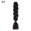 Black synthetic hair braid wig extension for women men stylish hair decoration item - A3