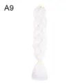 White jumbo braiding hair extension synthetic hair braid for daily styling and party - A9