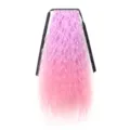 Coda di Cavallo Riccia Ombre Rosa Viola con Nastri Neri Extension Capelli Lunghi - Rosa Caldo Ombré