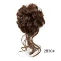 Chignon sintetico riccio marrone con ciocche lunghe per extension capelli 2M30 - 2M30# Meches Marrone Chiaro