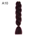 Burgundy jumbo braid synthetic hair extension, perfect for stylish DIY hairstyles. - A10