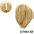 Synthetisch haarstukje paardenstaart met klauwclip hoge temperatuur vezel - 27H613# - Blond Gemarkeerd