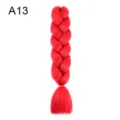 Red jumbo braiding hair synthetic hair extension for DIY box braids festival styling - A13