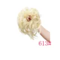 Synthetic messy hair bun 613# blonde hair piece high temperature fiber bun for women - Bleach Blonde