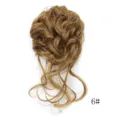 Chignon scrunchie di capelli ricci sintetici con lunghe ciocche in colore 6# donna - Taglia 6