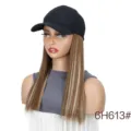 Synthetische Perücke Baseball Cap mit glattem Haar, modische Freizeit Haarverlängerung. - 6H613# Strähnchen