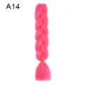 Synthetic jumbo braid hair extension bright pink color wig hairpiece for stylish braiding looks. - A14