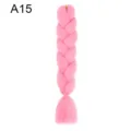 Synthetic pink braided hair extension braid wig pony tail hair piece for daily styling look. - A15