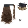 Synthetische gewellte Zopf Haarverlängerung mit Klettverschluss für Damen lange Haare. - Hellbraun 9#